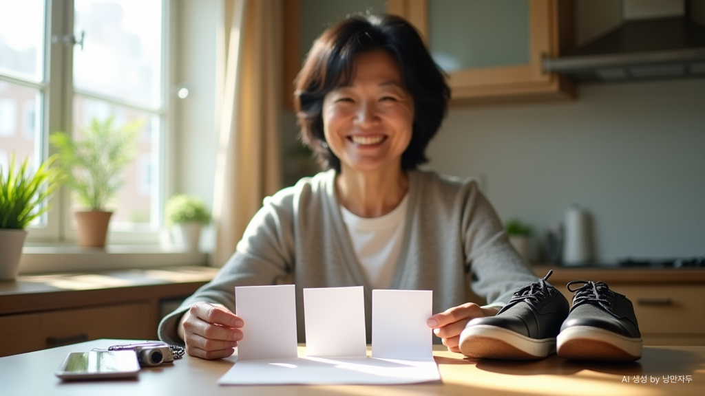 A Korean woman in her late 50s planning her body, people, and things to do for the first 100 days after retirement.